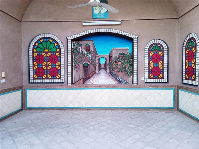 هنرآوران | » زیبا سازی خانه باغ  «   نقاشی دیواری طرح سنتی   